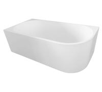 Aqualine Tibera bañera de pared 170x80 cm oval blanco E1026