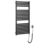 Aqualine - Toallero eléctrico Tondi-E 45x97 cm, 300 W, negro mate DE456T
