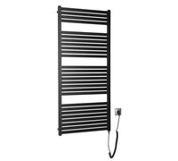 Aqualine - Toallero eléctrico Tondi-E 60x133 cm, 600 W, negro mate DE486T