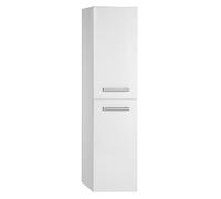 Aqualine VEGA, armario alto con cesto para ropa, 40x150x31 cm, blanco