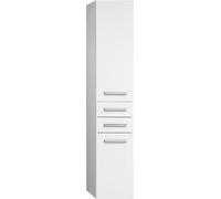 Aqualine VEGA, armario alto con cesto para ropa, 40x184x31 cm, blanco