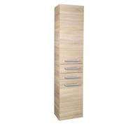 Aqualine Vega - Armario colgante con cesta, 40x184x31 cm, roble platino VG980