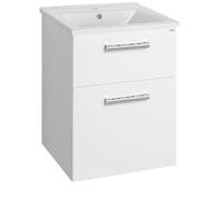 Aqualine VEGA, mueble bajo para lavabo, 51,5 x 72,6 x 43,6 cm, 2 cajones, blanco