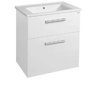 Aqualine VEGA, mueble bajo para lavabo, 62 x 72,6 x 43,6 cm, 2 cajones, blanco