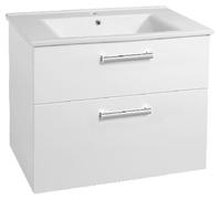 Aqualine VEGA, mueble bajo para lavabo, 82 x 67,6 x 43,6 cm, 2 cajones, color blanco