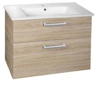 Aqualine VEGA, mueble bajo para lavabo, 82 x 67,6 x 43,8 cm, 2 cajones, roble plateado