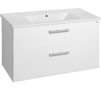 Aqualine VEGA, mueble bajo para lavabo, 97 x 60 x 43,6 cm, 2 cajones, color blanco