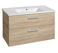 Aqualine Vega - Mueble de lavabo 97x60x44 cm, roble platino VG903