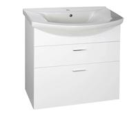 Aqualine Zoja - Armario de lavabo 72x74x34 cm, 2 cajones, blanco 51071A