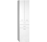 Aqualine ZOJA/KERAMIA: Armario alto con cesto para ropa, color blanco, dimensiones 50x184x29 cm