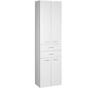 Aqualine ZOJA/KERAMIA, armario alto de 50x184x29 cm, blanco, con cajones
