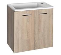 Aqualine ZOJA/KERAMIA FRESH, mueble bajo lavabo, 49x50x24,5 cm, roble plateado