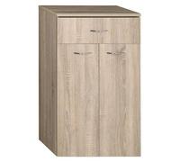 Aqualine ZOJA/KERAMIA FRESH, mueble bajo lavabo con cajón, 50x78x29 cm, roble plateado