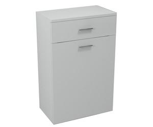 Aqualine ZOJA/KERAMIA FRESH: Mueble bajo para lavabo con cesto para ropa, 50x78x29 cm, color blanco