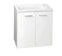 Aqualine Zoja - Mueble de lavabo 49x50x25 cm, 2 puertas, blanco 51047A