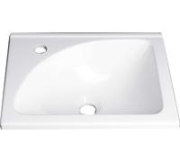 Aqualine Zoja - Mueble lavabo 40x32 cm, sin rebosadero, agujero para grifo a la izquierda, blanco LM408