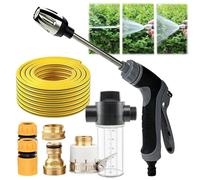 Aquoxis - Pistola de alta presión, Aquasis Jet Washer, Qinux Aquoxis, boquilla de manguera de alimentación Aquaxis, elimina la suciedad en un instante - Manguera universal de acero inoxidable (juego