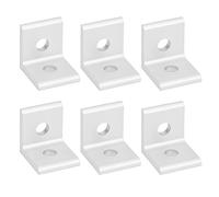 aqxreight 10 Soportes de Esquina de ángulo de Aluminio en Forma de L, Conector de ángulo Recto de 90°, Soportes Industriales para Estantes, Fijación de Muebles 3030, 2 Agujeros (4040)