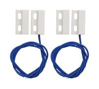 aqxreight 2 Pares de Puerta Magnética Normalmente Cerrada, Sensor de Contacto de Puerta de Ventana Empotrada para de Alarma de Seguridad para el Hogar, CA 220 V Es C Interruptor de Magnético (White)