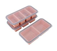 aqxreight Bandeja de Silicona para Congelador con Tapa, Diseño de Control | Material de silicona reutilizable, fácil de usar, ideal para guardar sopa.