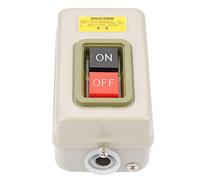 aqxreight Interruptor de Botón de Encendido y Apagado Automático 3P AC 380V 3.7kW BS230B Interruptor de Control de Motor con Terminales de Tornillo para Circuitos Eléctricos Industriales