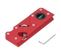 aqxreight Plano de Unión de Chaflán, Hoja de Acero Al Carbono de 15,5x2,5x5,4 Cm, Color Rojo con Llave, Perilla Ajustable, Requisitos de Chaflán, Profundidad Lateral de Madera que Puede Ayudar a