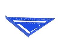aqxreight Regla Triangular de Aleación de Aluminio de Carpintero de 7 Pulgadas para Carpintería, Herramienta de Medición de Viga Imperial con Escalas Grabadas y Mesa de Conversión, Guía de ángulo de