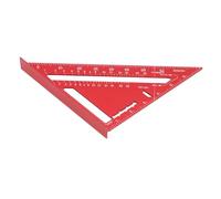 aqxreight Regla Triangular de Aleación de Aluminio de Carpintero de 7 Pulgadas para Carpintería, Herramienta de Medición de Viga Imperial con Escalas Grabadas y Mesa de Conversión, Guía de ángulo de