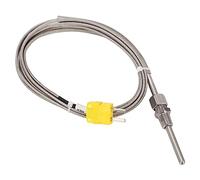aqxreight Sensor de Termopar Tipo K Sonda de 1/8 NPT de 80 Mm Sonda de Temperatura de Acero Inoxidable de Alta Precisión de 100 ℃ a 1250 ℃ para Laboratorio de Alimentos Automotrices HVAC