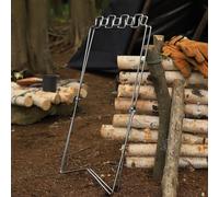 aqxreight Soporte Portátil para Bolsa Tr, Estante de Basura Plegable de Acero Inoxidable, Estante para Bolsa Tr para Cámara Al Aire Barbacoa, Picnic, Negro, Varios Estantes
