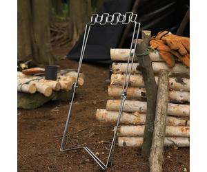 aqxreight Soporte Portátil para Bolsa Tr, Estante de Basura Plegable de Acero Inoxidable, Estante para Bolsa Tr para Cámara Al Aire Barbacoa, Picnic, Negro, Varios Estantes