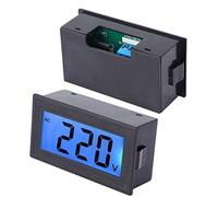 aqxreight YB5135DB Voltímetro Digital LCD AC 80 500V Medidor de Panel de Voltaje de Dos Cables con Pantalla de Retroiluminación Azul Alta Precisión Fácil Instalación Probador de Voltaje Portátil
