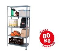 Ar storage Estantería metálica de 5 estantes color gris 90x180x40 cm
