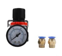 AR2000 Regulador de presión de aire G1/4 con manómetro para compresor - Válvula de control de aleación de aluminio separador de humedad corporal 73.8mm negro