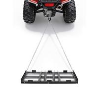 Arado nivelador, 122 x 50 cm, nivelador para caminos de entrada de arrastre con ancho ajustable y capacidad de carga de 22 kg. Rastrillo nivelador para césped de alta resistencia, arado de acero galva