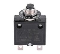 Aramox 5 A / 8 A / 10 A / 15 A / 18 A / 20 A / 30 A Restablecimiento del Interruptor Térmico, Dispositivo de Protección Contra Sobrecarga de Corriente Interruptor(20A)