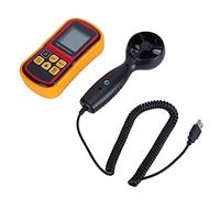 Aramox Anemómetro ABS Medidor de Velocidad del Viento Portátil 0 a 45 M S Sensor Separado LCD con Temperatura Promedio del Flujo de Aire 32 a 113 F para Inspección de Campo HVAC