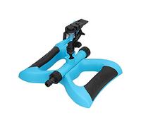 Aramox Aspersor de Plástico, Aspersor Automático Giratorio 360 con Boquilla Basculante, Distancia de Pulverización Ajustable, Conexión en Serie, Base de Goma para Riego de Jardín, Césped y Guardería