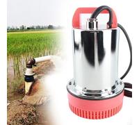 Aramox Bomba de Agua Sumergible, Bomba de Agua de Pozo Profundo de 12 V con Motor de Cobre, Elevación de 25 M 280 W, Salida de 8 M³/h de 25 Mm, para Riego de Tierras Agrícolas, Riego de Jardines,