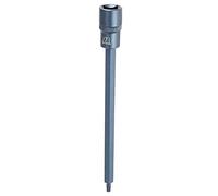 Aramox Broca de Estrella de Acero de Aleación Broca de Zócalo de 1,2 Pulgadas 200 Mm Acabado Azul Forjada de una Pieza para Llave Herramienta Manual Uso T25 T27 Área de Contacto Grande (T27)