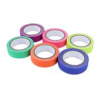 Aramox Cinta de Tela Fluorescente Cinta Adhesiva de Algodón 6 Colores 15 Mm X 5 M Acabado Mate Alta Adherencia Eliminación Limpia para Decoración del Hogar Marcación de Advertencia de Rendimiento de