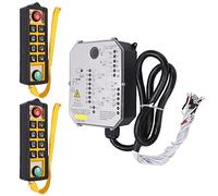 Aramox Control Remoto Industrial Controlador de Grúa ABS 800MHz Control Remoto de Polipasto de 10 Botones con Indicador de Encendido LED Cable de Cobre para Transportador de Grúa Bomba de Concreto