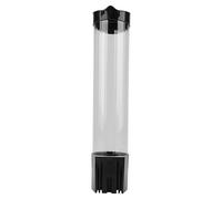 Aramox Dispensador de Vasos de Papel, Portavasos Transparente de PC ABS para 60 a 80 Tazas, Cubierta Antipolvo, Salida de Acero Inoxidable, Instalación Simple en la Pared, para Dispensador de Agua