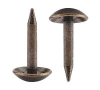 Aramox Grapas de Hierro Grapas de Hierro Espesadas 100 Piezas 6 X 12 Mm para Decoración de Puertas y Muebles de Sofá Clavos de Unión de Madera para Reparación de Tapicería Artesanal y Uso Doméstico