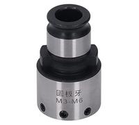 Aramox GT12 Pinza de Matriz Redonda Pinza de Matriz de Roscado de Acero Al Carbono M3 M6 19 Mm OD 20 Mm ID de 45 de Profundidad Portabrocas para Torno Taladro Prensa Fresadora Usuarios