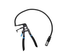 Aramox Herramienta de Abrazadera de Manguera de Largo Alcance, Alicates de Abrazadera de Manguera Flexible de Caucho Metálico 850 Mm Longitud Total 705 Mm Mecanismo de Bloqueo de Cable para