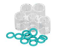 Aramox Juego de Vasos de Vidrio para Soldadura, Material de Vidrio, Kit de Vasos de para Soldadura TIG, 5, 10 Anillos Tóricos, 5 Cajas de Almacenamiento para Soldadores TIG WP 9 20 25 17 18 26