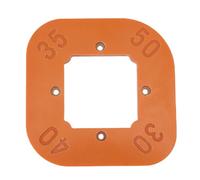 Aramox Plantilla de Radio de Esquina Redonda, Plantilla de Radio de Enrutador de Plástico Fenólico R30 R35 R40 R50, Base Estable de Posicionamiento Preciso 4 en 1 Fácil Configuración para