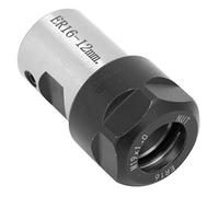 Aramox Portabrocas de Bloque de Pinza ER16, Portabrocas de Rosca en Espiral de Alta Dureza, Longitud del Cuerpo de 40 Mm con Orificio de Eje Opcional de 6 Mm a 16, para Fresadora de Torno (12mm)