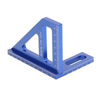 Aramox Regla de Medición de ángulo, Inglete de Diseño de Aleación de Aluminio, Herramienta de Medición de Base Ancha de Doble Escala de 45 y 90 Grados para Carpintería, Tubo de Sierra de Mesa,